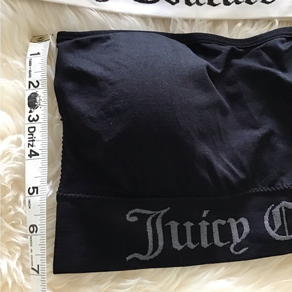 Juicy couture intimates bandeau set of 3 black white & grey removable pads EUC - Picture 6 of 7